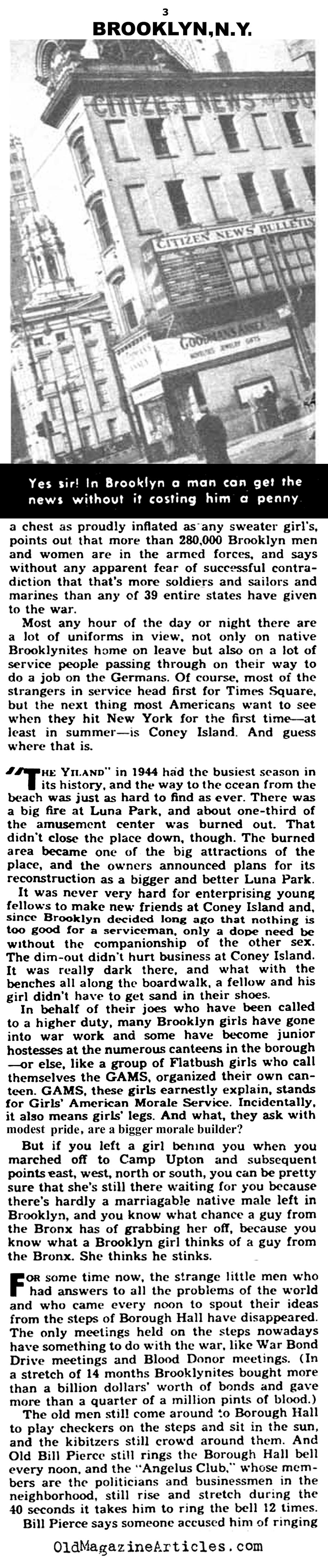 Brooklyn During Wartime (Yank Magazine, 1945)